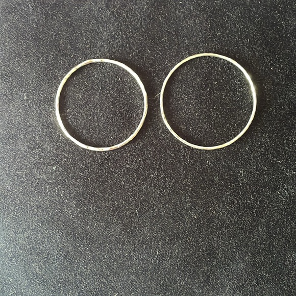 Two New Hammered Silver Bangles - Picture 2 of 3